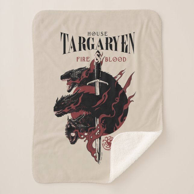 Cobertor Sherpa House Targaryen - Fogo e Sangue (Frente)
