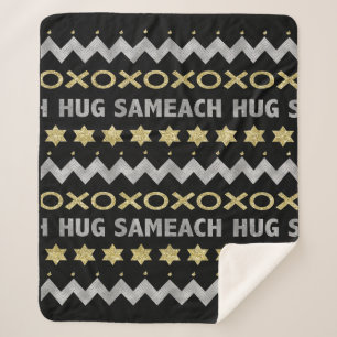 Cobertor Sherpa Hug Sameach Sherpa Hanukkah Blanket/Médio