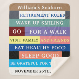 Cobertor Sherpa Humor das Regras de Reforma Engraçada Personalizad