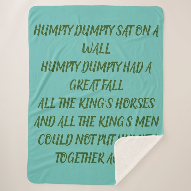 COBERTOR SHERPA HUMPTY DUMPTY (Frente)