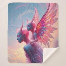 Cobertor Sherpa Hüterinnen des Himmels – Elara & Vireya