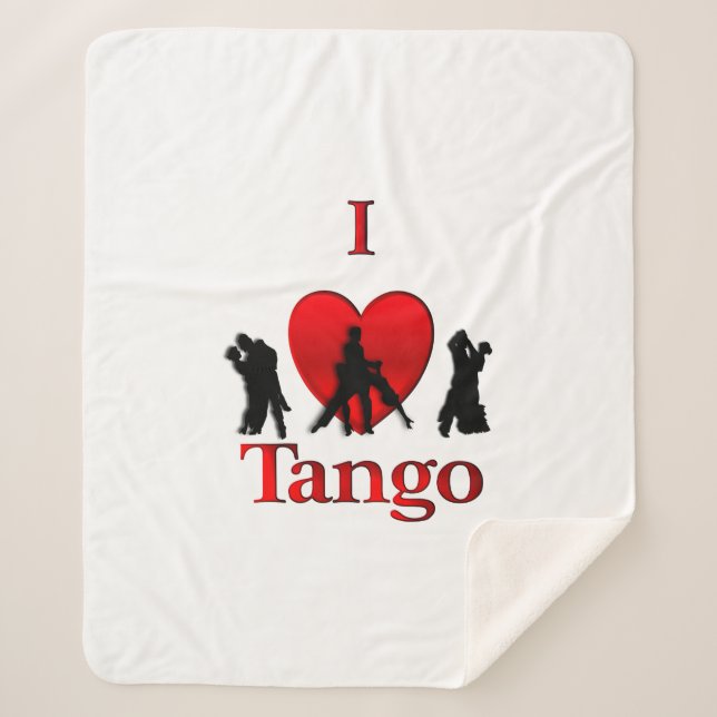 Cobertor Sherpa I Heart Tango (Frente)