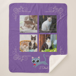 Cobertor Sherpa I Roubar Foto Personalizada De Corações