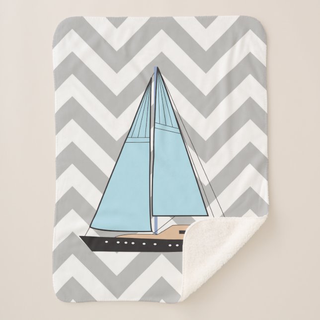 Cobertor Sherpa Iate de velejo de luxo (Frente)