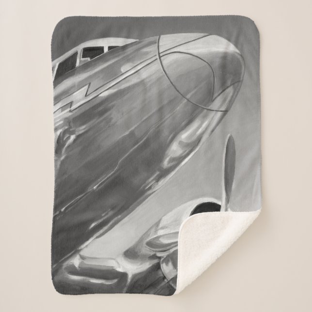 Cobertor Sherpa Ícone de Aviação: Visão Acima (Frente)