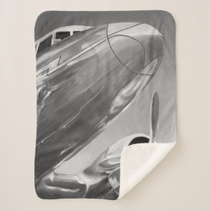 Cobertor Sherpa Ícone de Aviação: Vista de Fecho