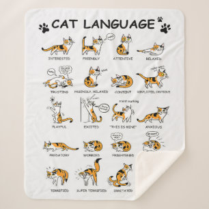 Cobertor Sherpa Idioma de Gato, Gatinho Gato Engraçado, Ideia de G