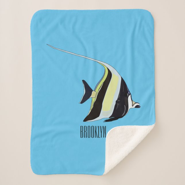 Cobertor Sherpa Idiota de desenho animado (Frente)