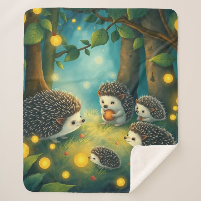 Cobertor Sherpa  Igelzauber im Lichterwald (Frente)