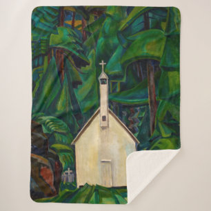 Cobertor Sherpa Igreja Indiana   Emily Carr  