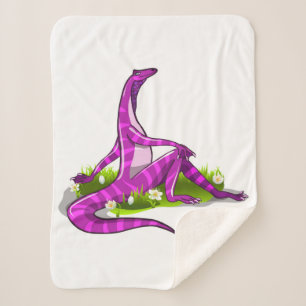 Cobertor Sherpa Iguanodon Mostrando Sua Beleza Natural.