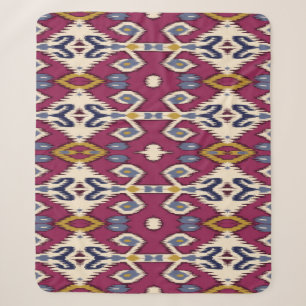 Cobertor Sherpa Ikat Chevron: Elegância Étnica