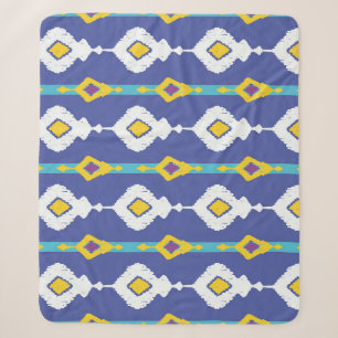 Cobertor Sherpa Ikat, padrão étnico perfeito.