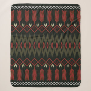 Cobertor Sherpa ikat Pattern. Encaminhamento geométrico sem costu