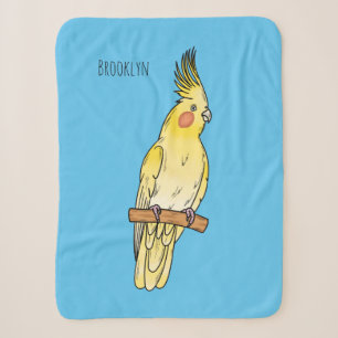Cobertor Sherpa Ilustração de desenho animado de aves Cockatiel