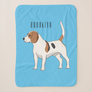 Cobertor Sherpa Ilustração de desenho animado de cachorro Beagle