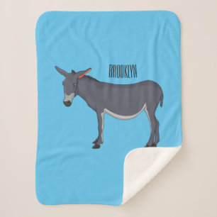 Cobertor Sherpa Ilustração de desenho animado de Donkey