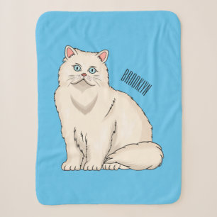 Cobertor Sherpa Ilustração de desenho animado de gato persa