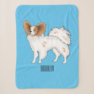 Cobertor Sherpa Ilustração de desenho animado de Papillon
