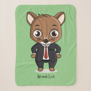 Cobertor Sherpa Ilustração de desenho animado de rato bonito