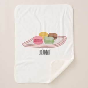 Cobertor Sherpa Ilustração de desenho de Macaron
