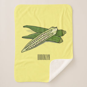 Cobertor Sherpa Ilustração de desenho de Okra