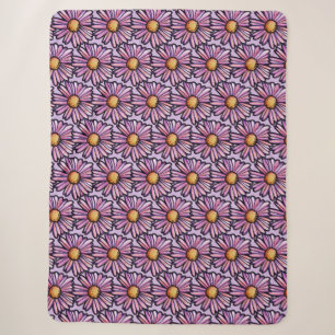 Cobertor Sherpa Ilustração de Flor de Margarida