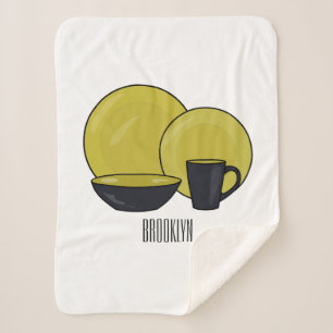 Cobertor Sherpa ilustração do desenho de desenho de tabela