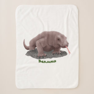 Cobertor Sherpa Ilustração do dragão Komodo