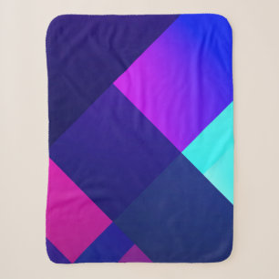 Cobertor Sherpa Ilustração em branco e roxo