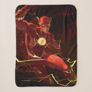 Cobertor Sherpa Ilustração Flash de Crise Infinita