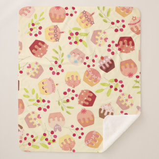 Cobertor Sherpa ilustração perfeita do bolo de xícara