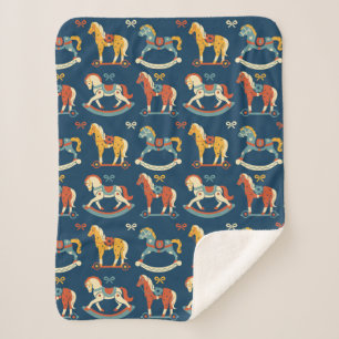 Cobertor Sherpa Ilustração Vintage de vetor brilhante das horas de