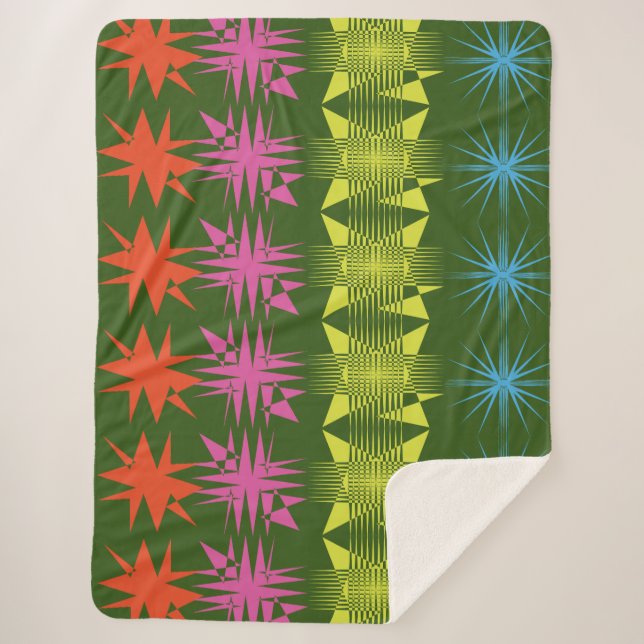 Cobertor Sherpa Ilustração Zigzag (Frente)