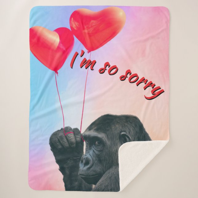 Cobertor Sherpa "I'm so sorry" (Frente)