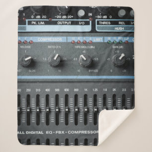 Cobertor Sherpa Imagem colorida de muitos botões em uma gravaçã