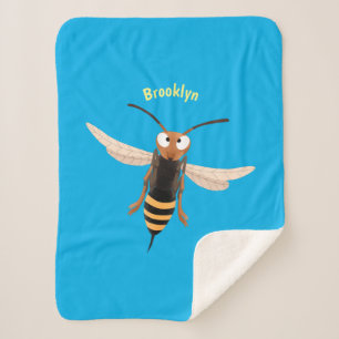 Cobertor Sherpa Imagem de desenho animado com zangão