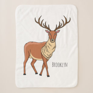 Cobertor Sherpa Imagem de desenho de Reindeer