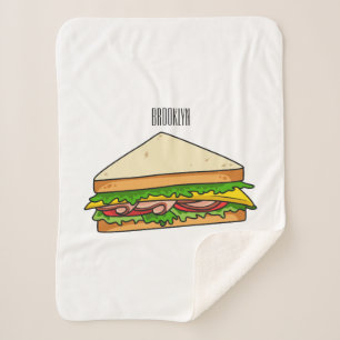 Cobertor Sherpa Imagem de desenhos em Sandwich