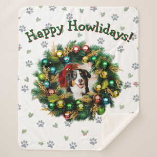 Cobertor Sherpa Imagem de Foto Feliz Howlidays
