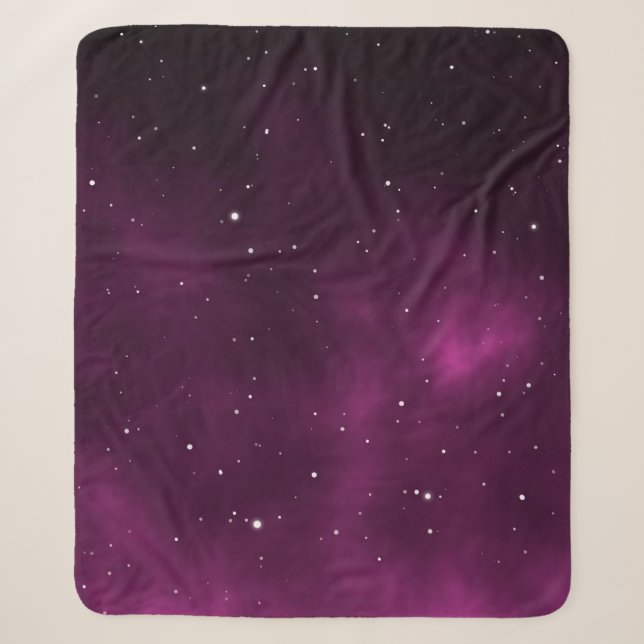 Cobertor Sherpa Imagem de paisagem com design gráfico astronômico  (Frente)