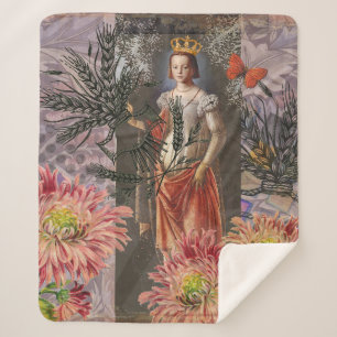 Cobertor Sherpa Imagem Imporal de Astrologia Mulher Virgo