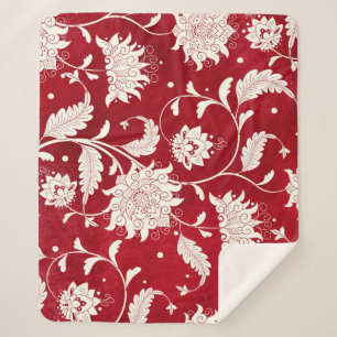 Cobertor Sherpa Imitação da porcelana chinesa: pintura floral
