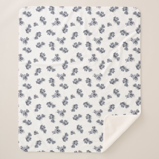 Cobertor Sherpa Imperador de Cor de Água Azul (Frente)