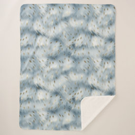 Cobertor Sherpa Impressão animal Dourada azul