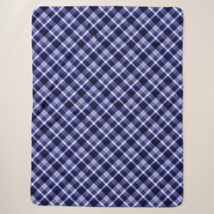 Cobertor Sherpa Impressão azul Marinho Xadrez grande Sherpa Blanke