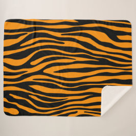 Cobertor Sherpa Impressão de Princeton Orange Zebra