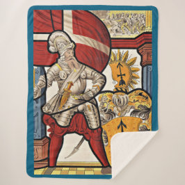 Cobertor Sherpa IMPRESSÃO de soldado suíço AD 1600