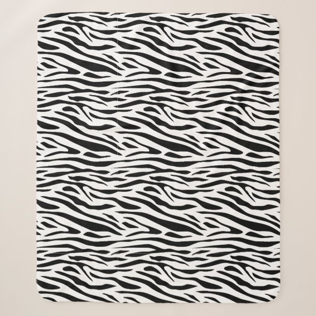 Cobertor Sherpa Impressão de Zebra (Frente)