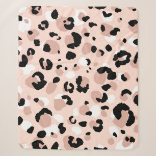 Cobertor Sherpa Impressão em animais-leopardo Abstrato moderno